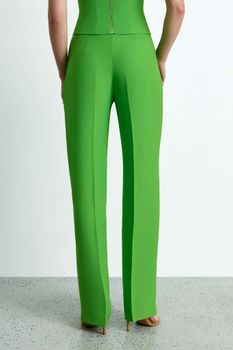 Брюки прямого кроя из крепа