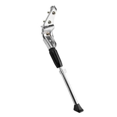 Подножка 20"-28" NH-KF25AAJ NUVO задняя, креп. на 2 пера вилки, телескоп., ал., серебро/390003