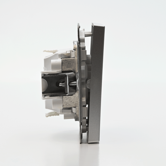 Выключатель для жалюзи 2-кл. ArtGallery 2х (сх. 4) 10А быстрозажим. клем. механизм алюм. SE GAL000319S