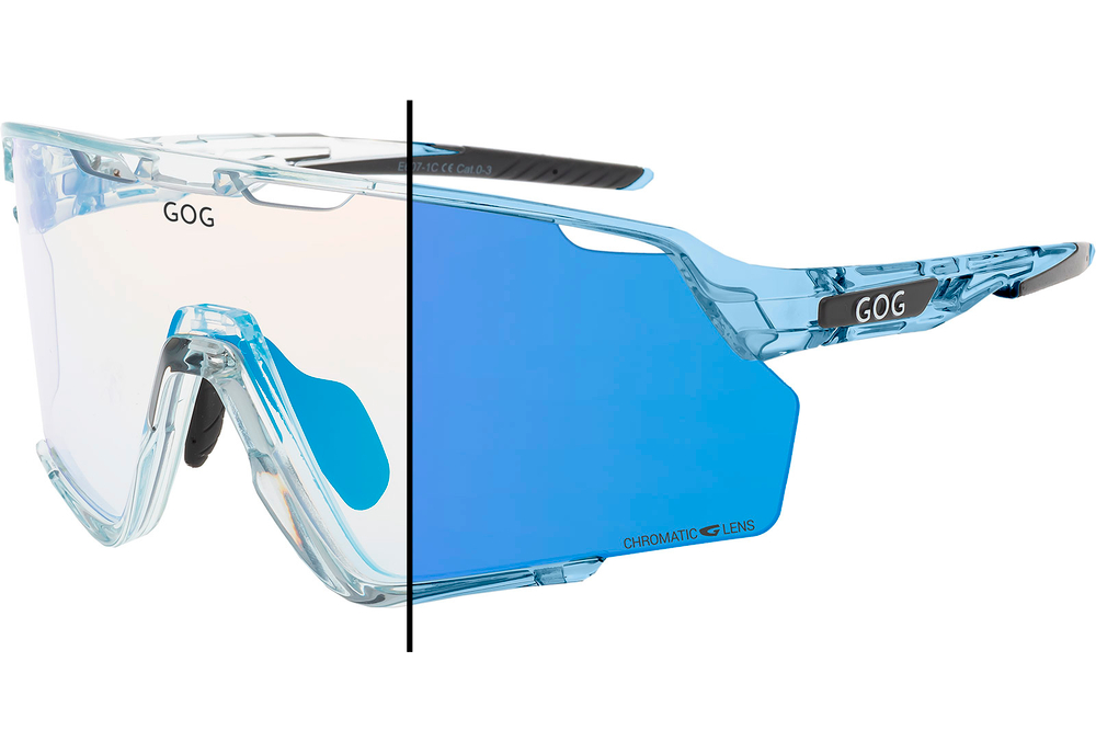 Спортивные очки GOG Prometheus / Photochromic Blue/Black / Reflex Blue