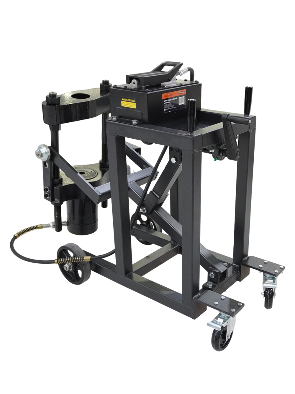 WDK-TKS75E Выпрессовщик шкворней (шкворнедав) гидравлический 75т. С рамой и пневмогидравлическим насосом