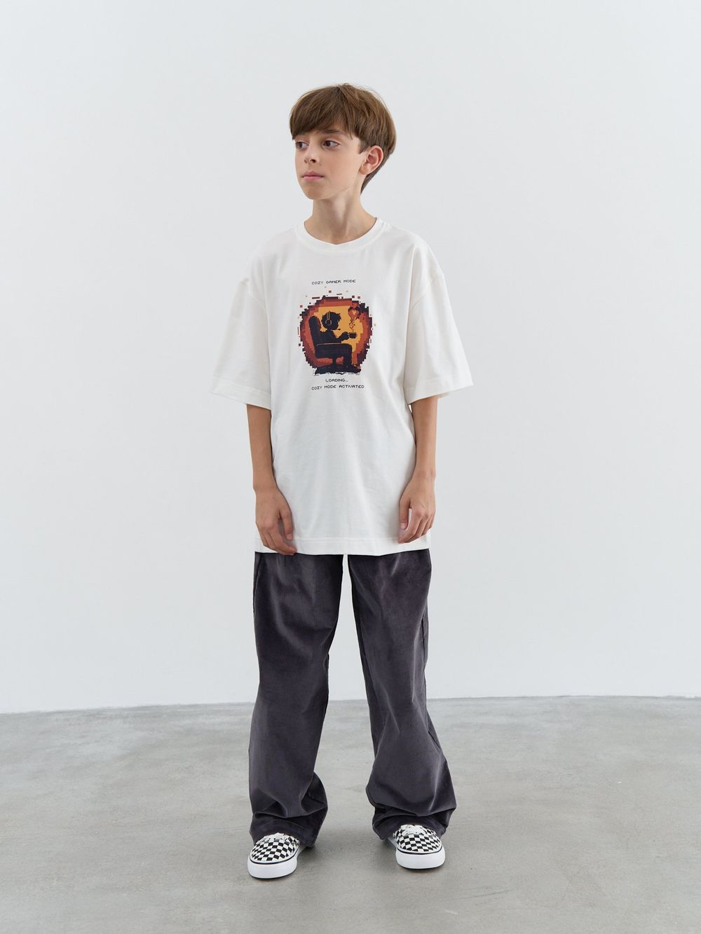 Джоггеры вельветовые "Графит" 7+