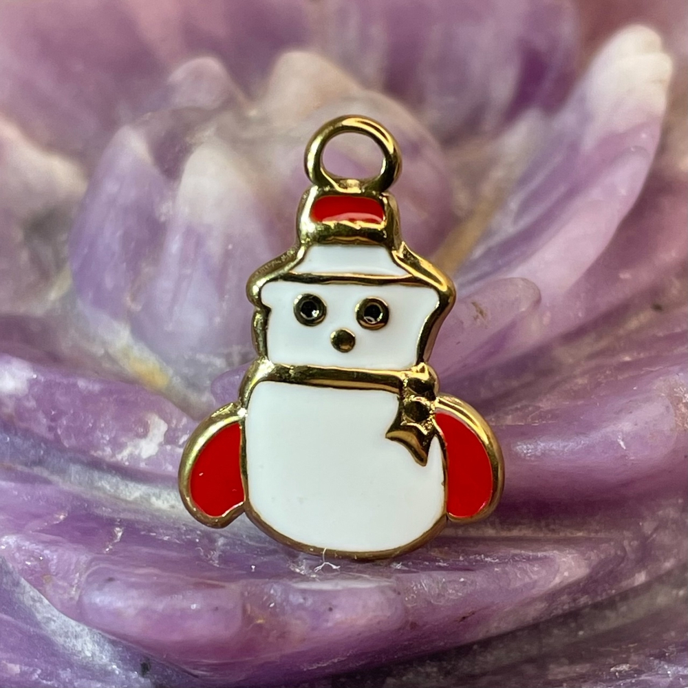 48573 Подвеска Снеговик 14*18мм
