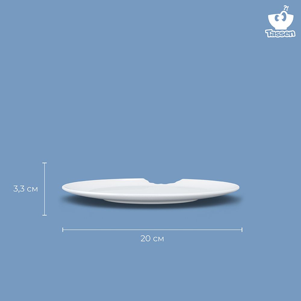 Набор из 2-х фарфоровых тарелок With bite T01.73.01, 20 см, белый