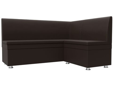 Диван кухонный угловой Уют правый угол, Коричневый, Экокожа, 28385