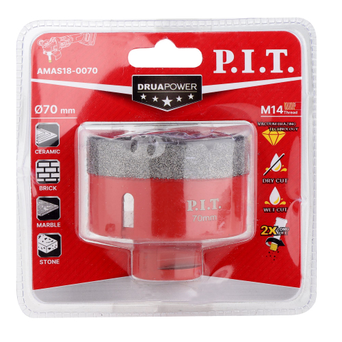 Коронка алмазная по керамограниту PIT (AMAS18-0070)