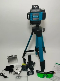 Лазерный уровень / нивелир 4х360 Makita с аксессуарами в сумке, зеленый луч 16 линий 4D