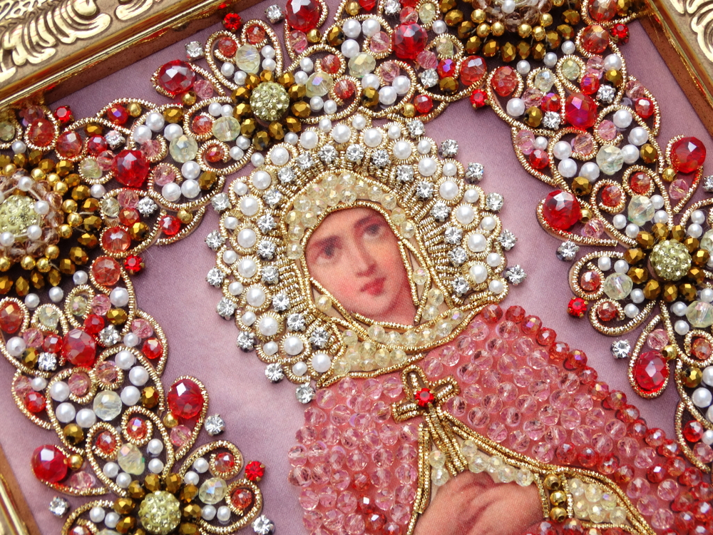 Принт-Ии68 Ткань с нанесенной авторской схемой Святая Лидия