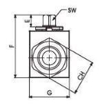 Кран 2-х ходовой шаровый NPT 1/2" DN 12 P=500 с отверстиями для монтажа