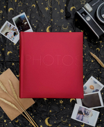 Фотоальбом Делюкс на 200 фото 10х15 см, бум. листы , книж. переплет cherry