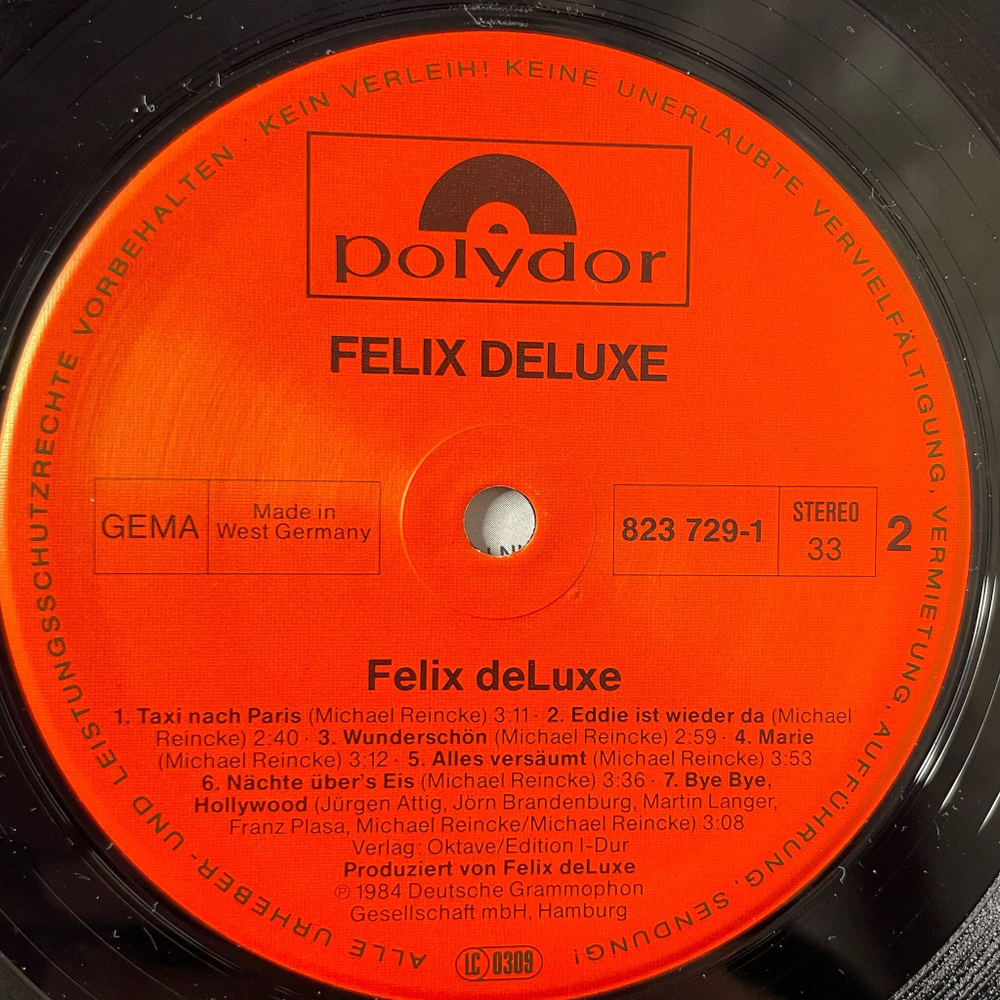 Винтажная виниловая пластинка LP Felix De Luxe (Germany 1984)