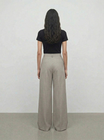 Свободные брюки-палаццо из шерсти