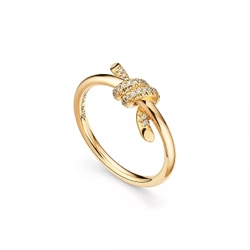 Кольцо из жёлтого золота и бриллиантов, Tiffany👑Knot