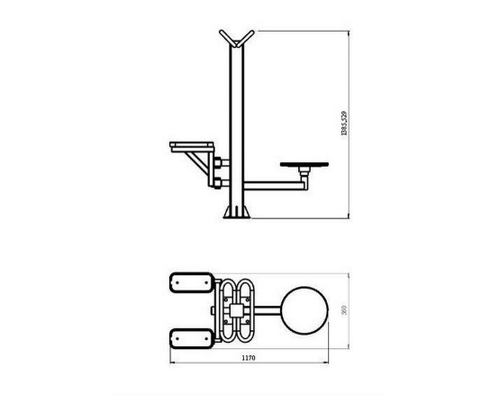 Уличный тренажер «Твистер стоя + Степ» YT56