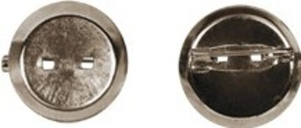 "Zlatka" Заготовки для броши,  2 см, под черн.никель (кругл.)