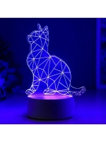 Светильник «Кот сидя» LED RGB от сети