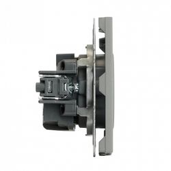 Розетка с заземлением и со шторкой, без рамки Stekker Эмили 49958