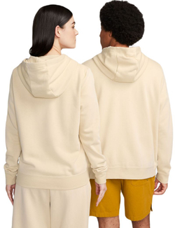 Женская теннисная куртка Nike Sportswear Club Fleece Full Zip Hoodie - sanddrift/white - Beige