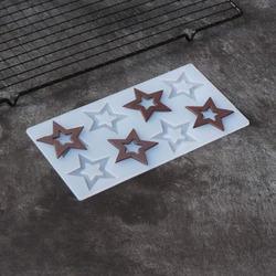 Силиконовый мат для отливки шоколада «Звезды»