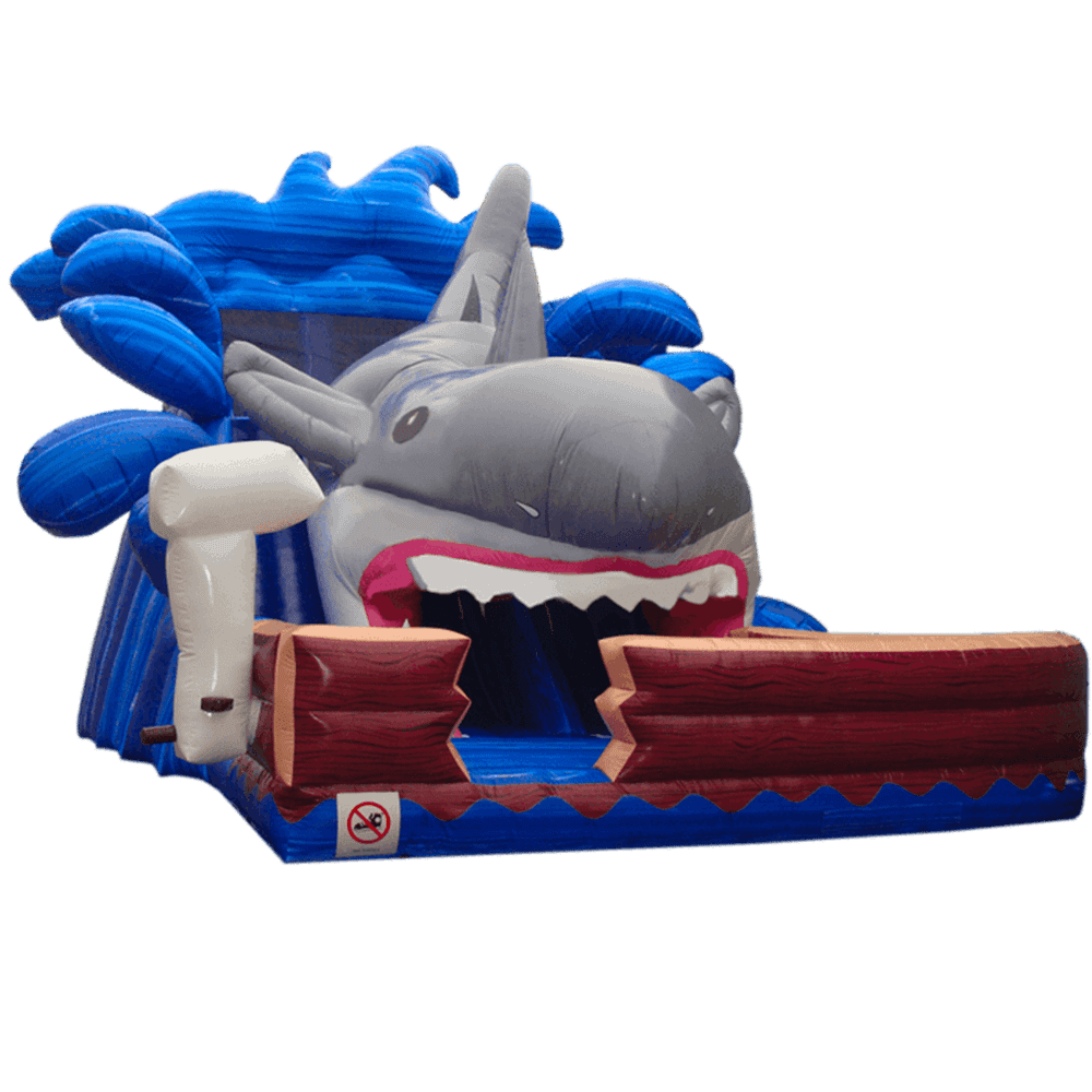 Детский надувной батут-горка "Акула"