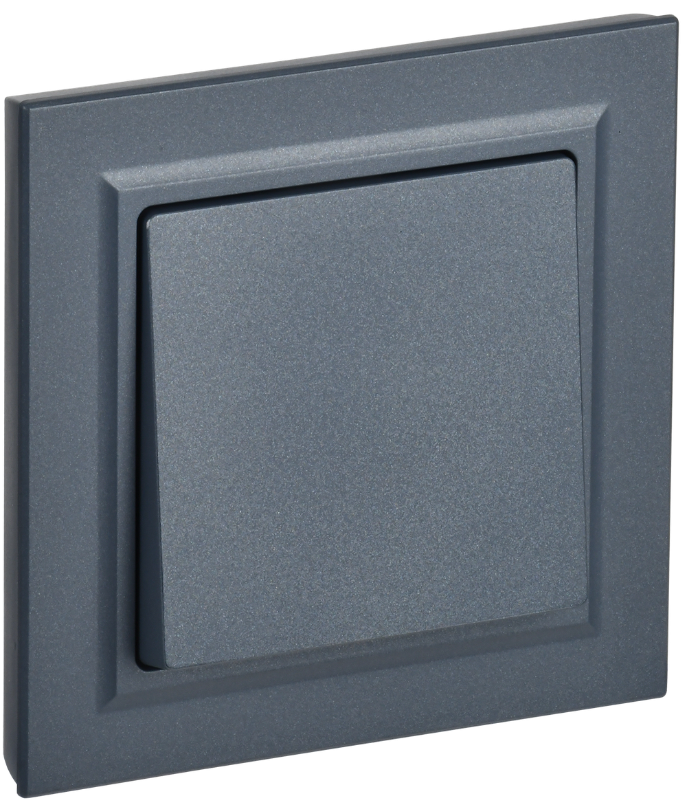 BRITE Выключатель 1-клавишный 10А в сборе ВСР10-1-0-БрМ маренго IEK