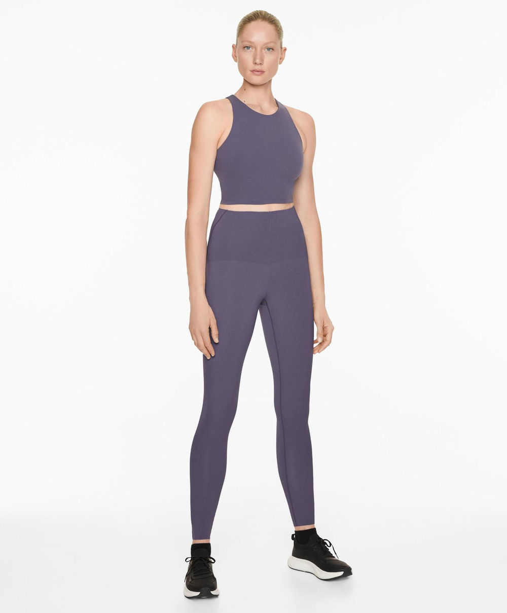 Oysho Майка Compressive, чернично-синий