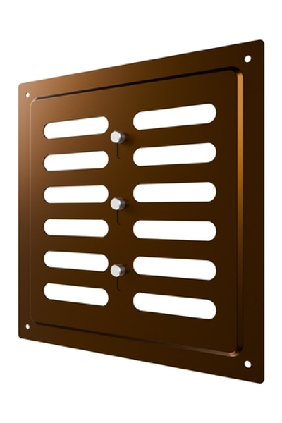 Решетка вентиляционная MER регулируемая 200х200 окраш.сталь Metallic brown ERA