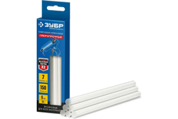 Прозрачные сверхпрочные клеевые стержни ЗУБР Профессионал 6 шт, 7x150 мм 06855-6