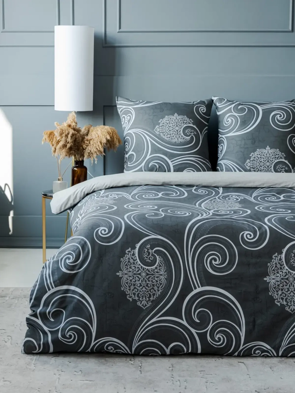 Постельное белье Евро поплин Павлайн Sweet Sleep Вензеля с 2 нав. 50*70