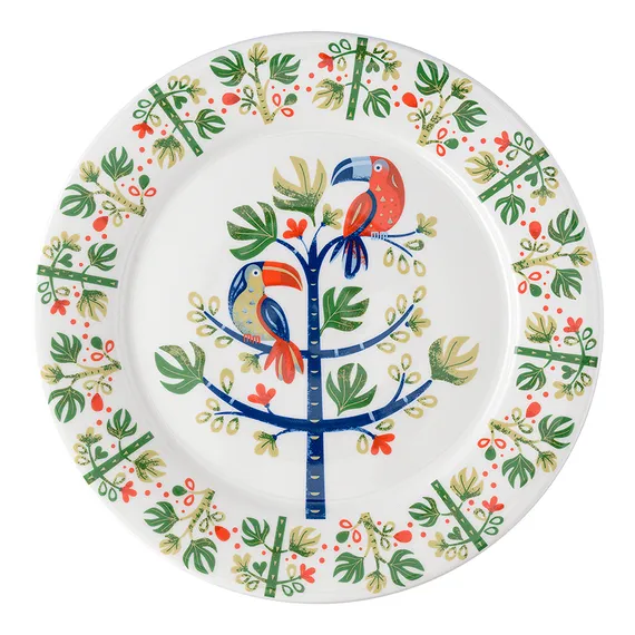 Набор тарелок toucan из коллекции birds of paradise в подарочной упаковке, D28 см, 2 шт.
