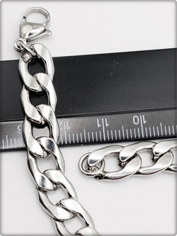 Мужской браслет "Брутал" 21см, нержавеющая сталь.