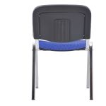 Стул Helmi HL-F01 "Изо", каркас хром, обивка ткань синяя с черным