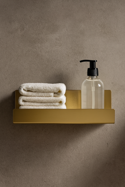 Полка для душа STWORKI Стокгольм S36375GM подвесная, матовое золото