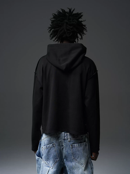 Худи BLIND "EXIT" Raw Edges Cropped Hoodie