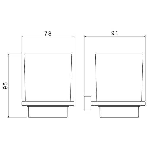 Стакан для зубных щеток Timo Torne 43033/00 Хром