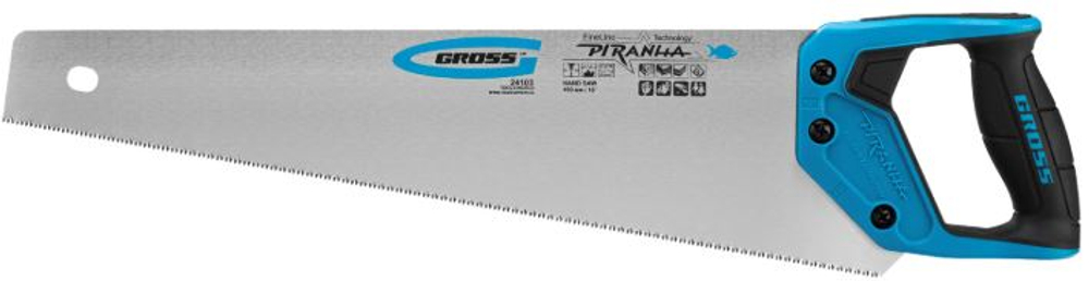 Ножовка по дереву 450мм/11-12TP Gross PIRANHA 24103