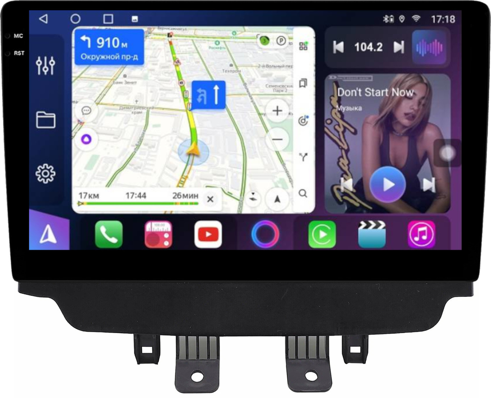 Магнитола для Mazda CX-3 2014-2023 (монохром) - FarCar BM10-9599A монитор 10.36" QLED на Android 14, TS10, 4+32Гб, CarPlay, 4G SIM-слот