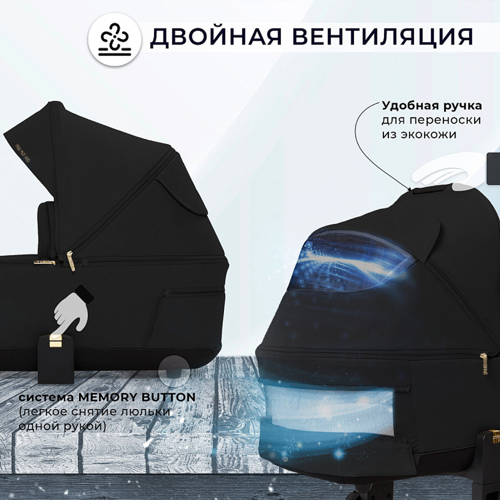 Детская коляска Sweet Baby Stella Plus Neo 3 в 1 Black