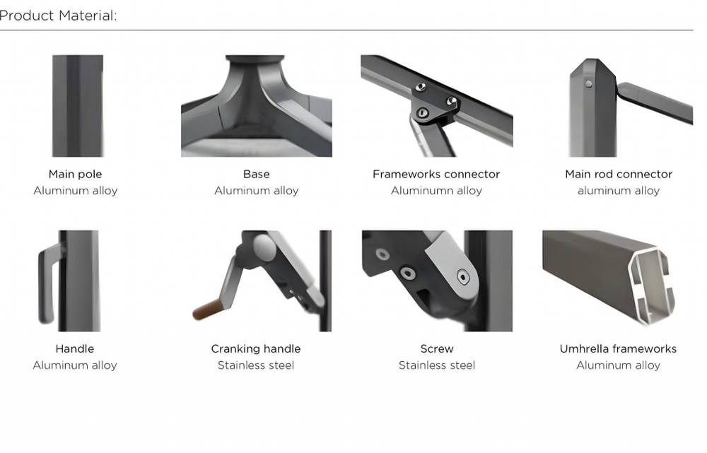 Зонт профессиональный Levia 3х3 м