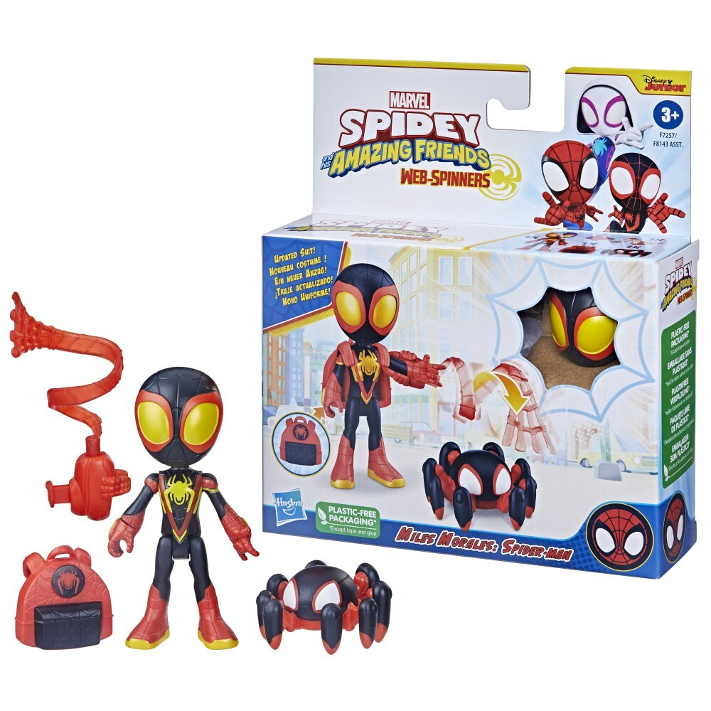 Hasbro Spidey Amazing Friends - Фигурка супергероя Майлза Моралеса Web-Spinners F7257 / артикул   F8143 F7257  / GTIN 5010996136534