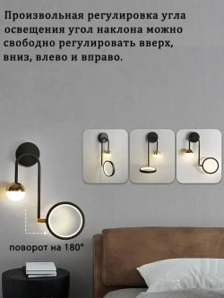 MONOBIN Светильник настенный светодиодный,13 Вт,бра(Право)