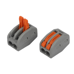 Клемма ЭРА NO-225-345 универсальная 222-412 с рычагами 2-проводная 0.08-2.5/4 мм2 (упаковка 100 шт.)