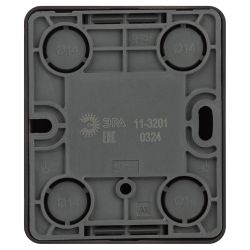 Розетка ЭРА Эксперт 11-3201-05 TV одиночная, IP20, ОУ, антрацит