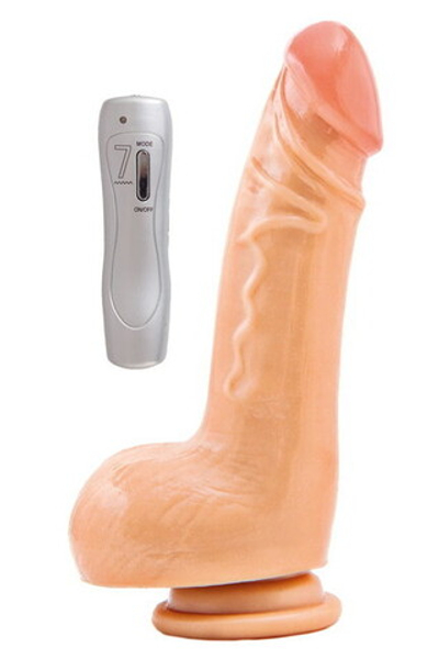 Вибратор RealStick №117 (7 режимов) (Цвет: телесный)