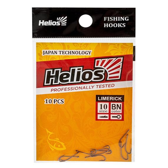 Крючок Limerick с кольцом №10 цвет BN (10шт) Helios (HS-LIM-BN-9980-10)