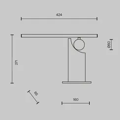 Настольный светильник Монументо / Monumento 3000К 9Вт Maytoni mod467tl-l9b3k