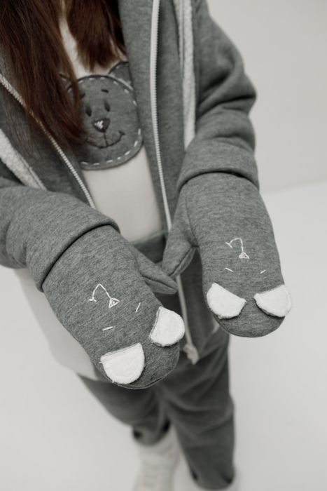 ВАРЕЖКИ ДЕТСКИЕ ЖЭККИ ГРАФИТОВЫЙ МЕЛАНЖ