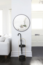 Зеркало Hub Ø61 см серое