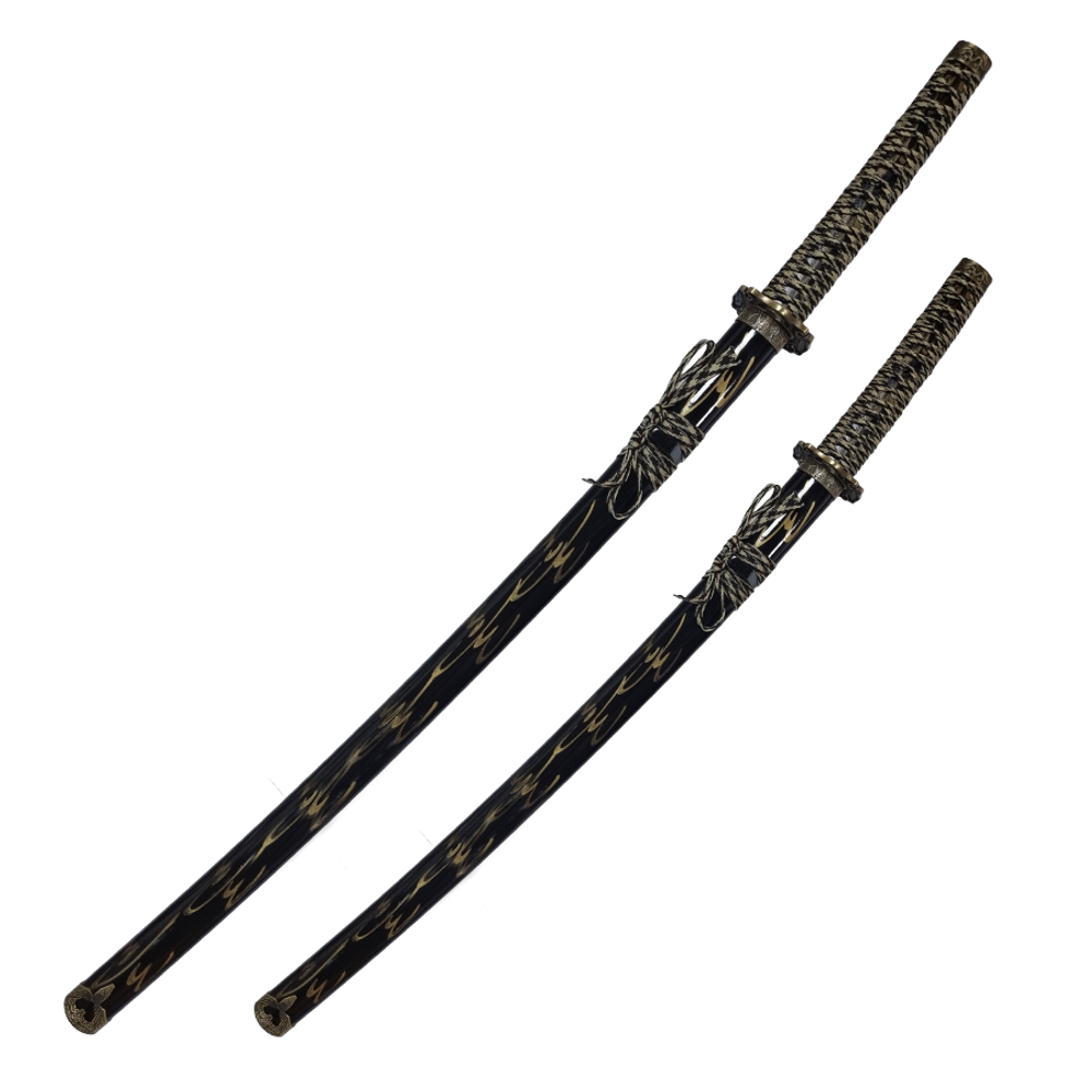 Armas Del Mundo Набор самурайских мечей, 2 шт. Черные ножны