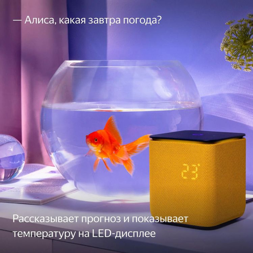 Умная колонка ЯНДЕКС Станция Миди 24Вт, с Алисой, оранжевый [yndx-00054org]